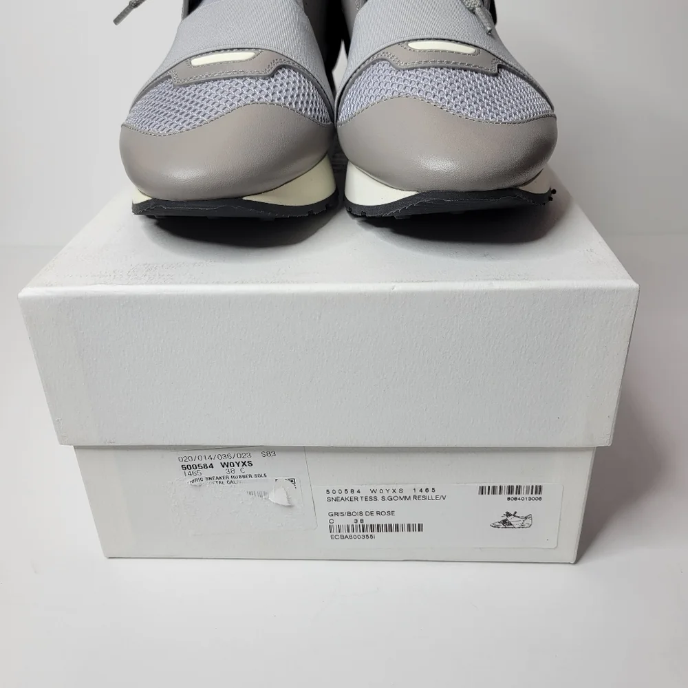 Balenciaga Grey/Burgundy Tess S Gomma Sneaker NIB size 8 / 38 - Picture 6 of 7